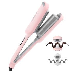 Pink Hair Waver Curler Crimper